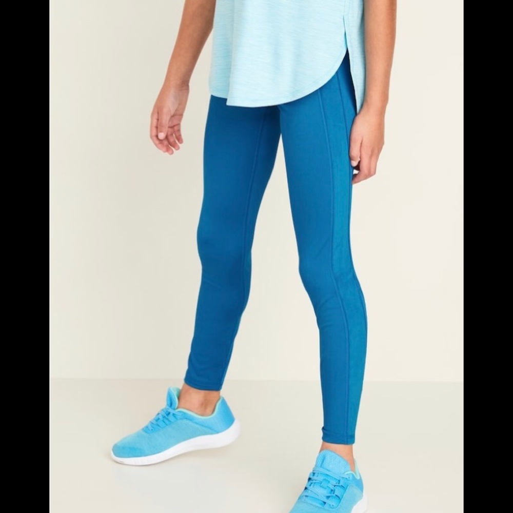 Girls Velour Stripe Go Dry Leggings